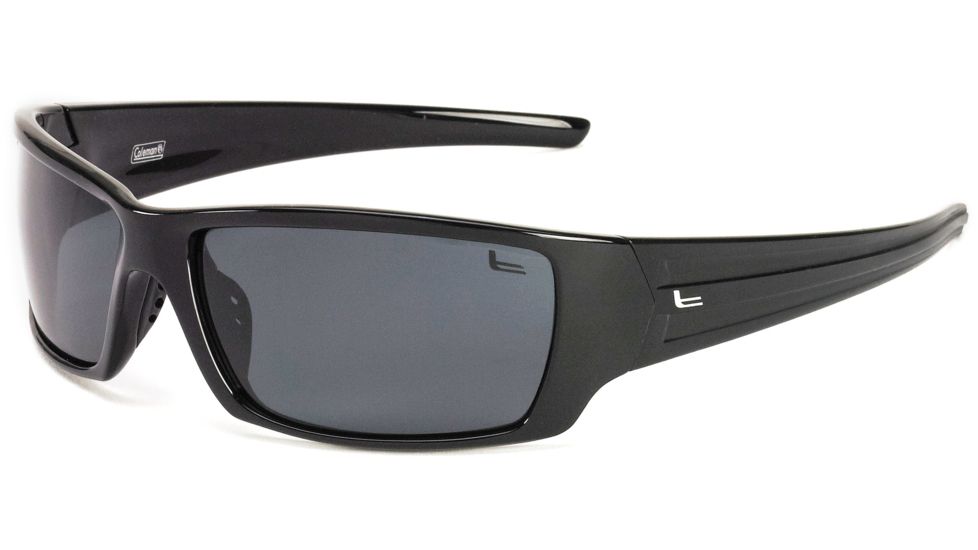 Coleman Saber Sunglasses - Black Frame and White Flash Lens 842749031125