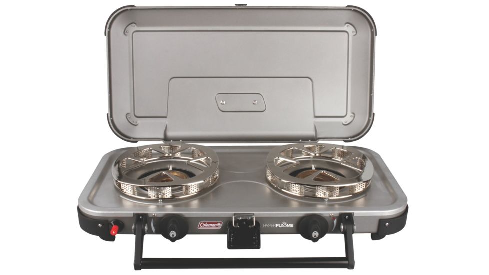 Coleman Signature Fyreknight Hyperflame 2-Burner Propane Camping Stove, Gray 2000017458