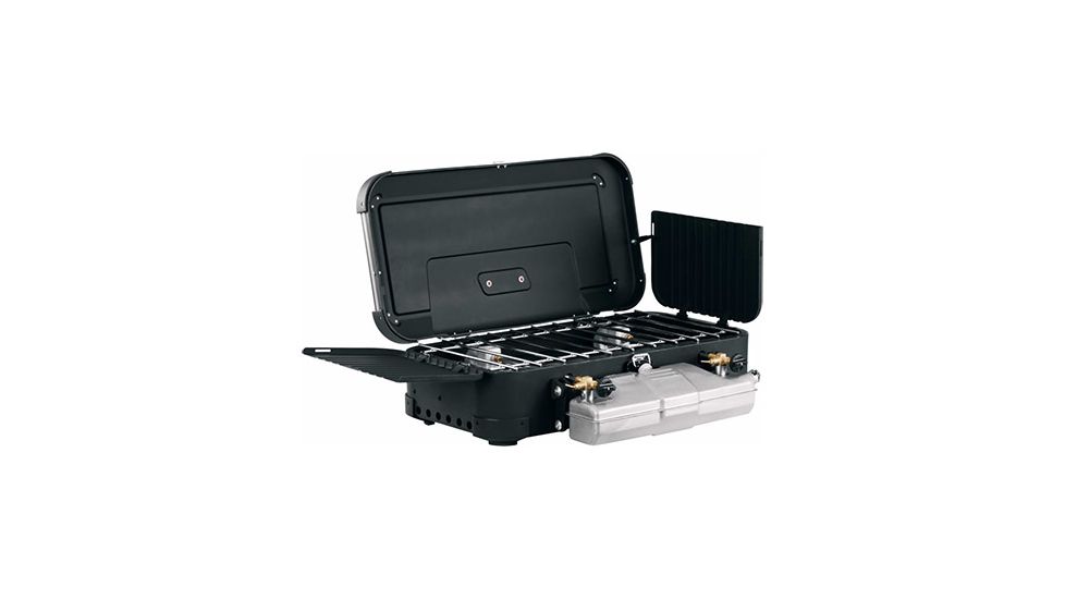 Coleman Signature Gladiator Dual Fuel 2 Burner Camping Stove, Fuel Type - Coleman Liquid Fuel, Unleaded Gasoline, Black 2000027355