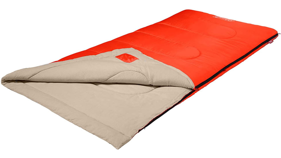 Coleman Sleeping Bag Oak Point 30 Degree Big &amp; Tall Orange