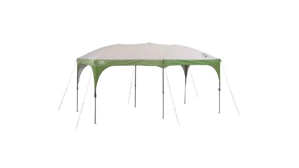 Coleman Straight Instant Sun Shelter, White / Green, 16 ft x 8 ft 2000004412