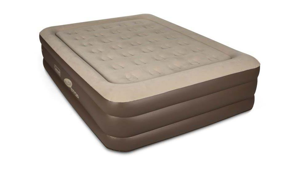 Coleman SupportRest Double High Airbed w/Pump, Queen, Beige, 2000038047