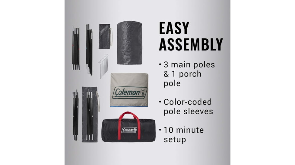 Coleman Tent 4 Person Screened Cabin Evergreen, 2000035607