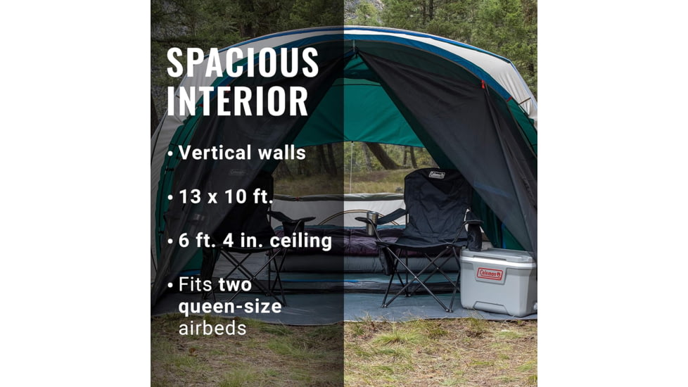 Coleman Screen Dome Cabin Tent - 6 Person, Evergreen, CM1010110023-9