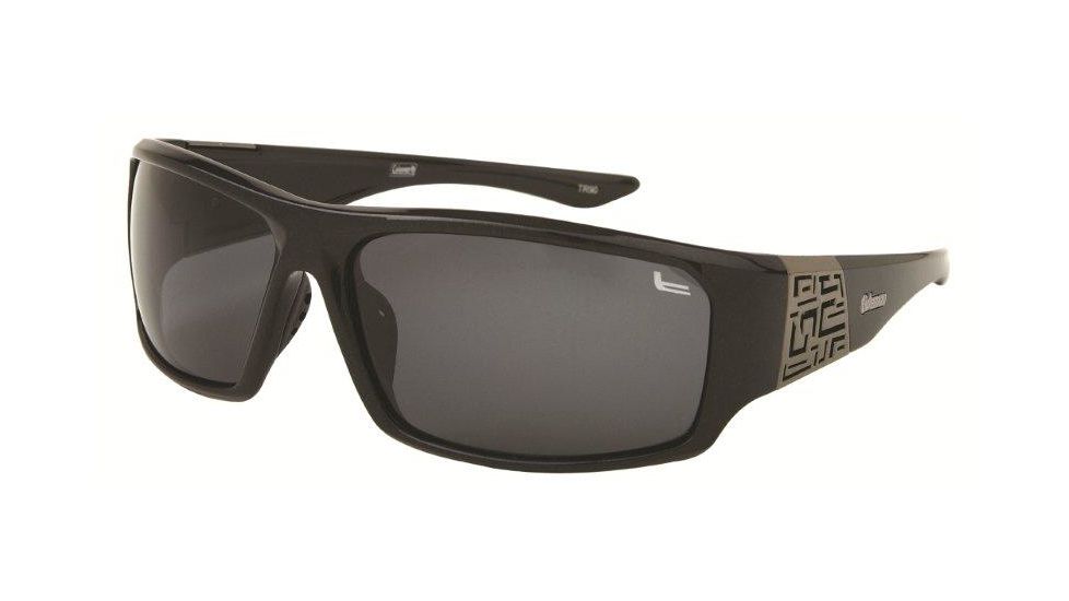 Coleman TR90 Fashion 6503 Polarized Sunglasses - Black Frame, Smoke Lenses CC2 6503-C1