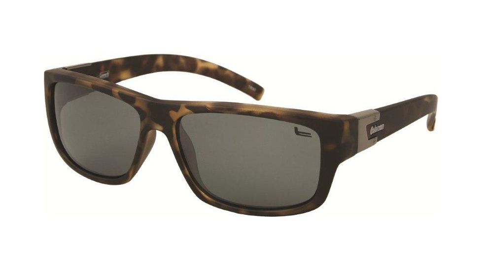 Coleman TR90 Fashion 6505 Polarized Sunglasses - Brown Tortoise Shell Frame, Green Lenses CC2 6505-C2
