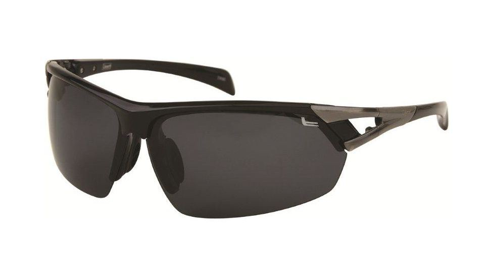 Coleman TR90 Sport 6502 Polarized Sunglasses - Black Frame, Smoke Lenses CC2 6502-C1