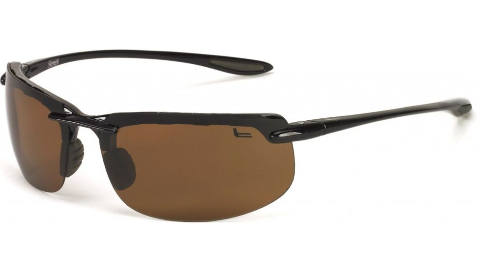 Coleman Vizor Sunglasses, Shiny Brown Frame, Brown Lens Lens, Polarized, C6026-C2