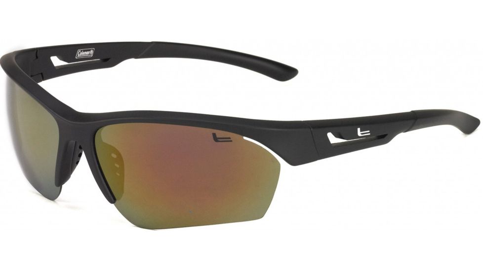 Coleman Wing Master Sunglasses, Matte Black Frame, Yellow Revo Lens Lens, Polarized, C6035-C2