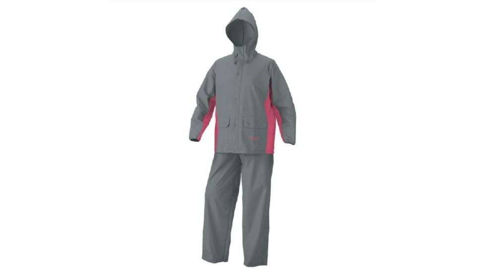 Coleman Women's Basin PVC, Polyester Rain Suit, Grey / Raspberry, Extra Large 2000020436