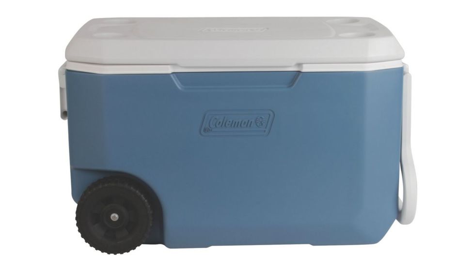 Coleman Xtreme 5 - 62 Quart  Wheeled Cooler  , 5862, Blue / White, Holds 95 Cans 3000004025