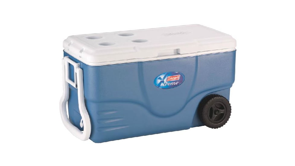 Coleman Xtreme 5 - 62 Quart Wheeled Cooler, Blue, Holds 85 Cans 6262A748