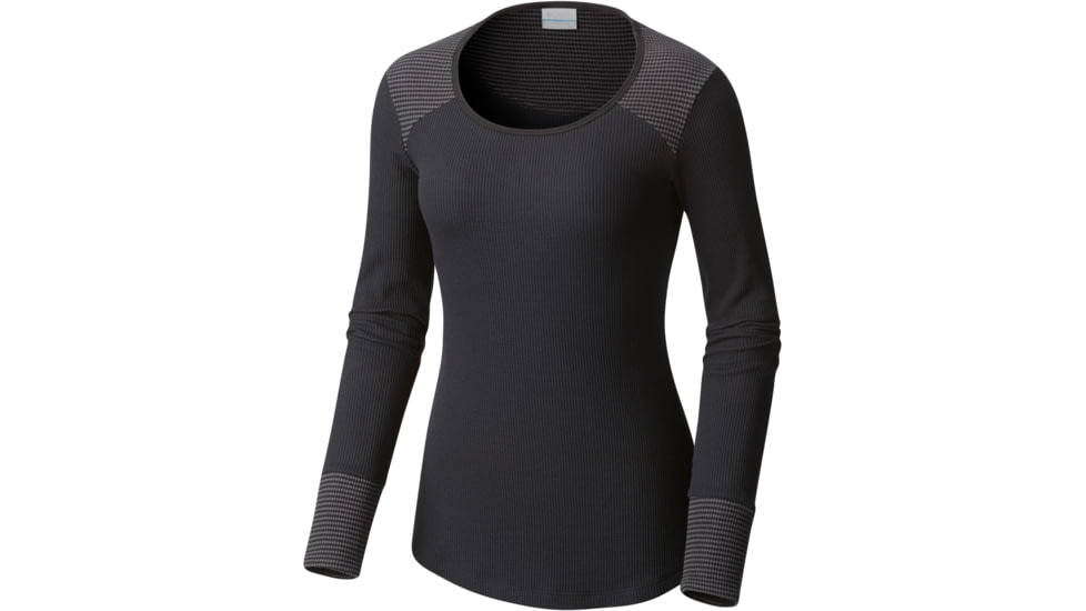 Columbia Along the Gorge Thermal Crew Long Sleeve Top - Women's-Black-Large