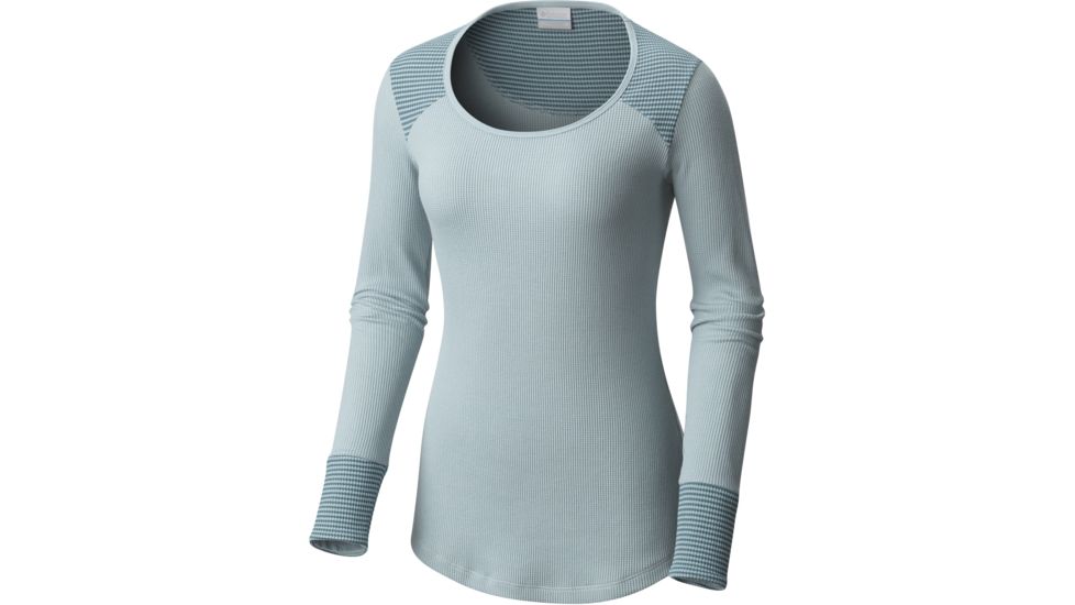 Columbia Along the Gorge Thermal Crew Long Sleeve Top - Women's-Stone Blue-Medium