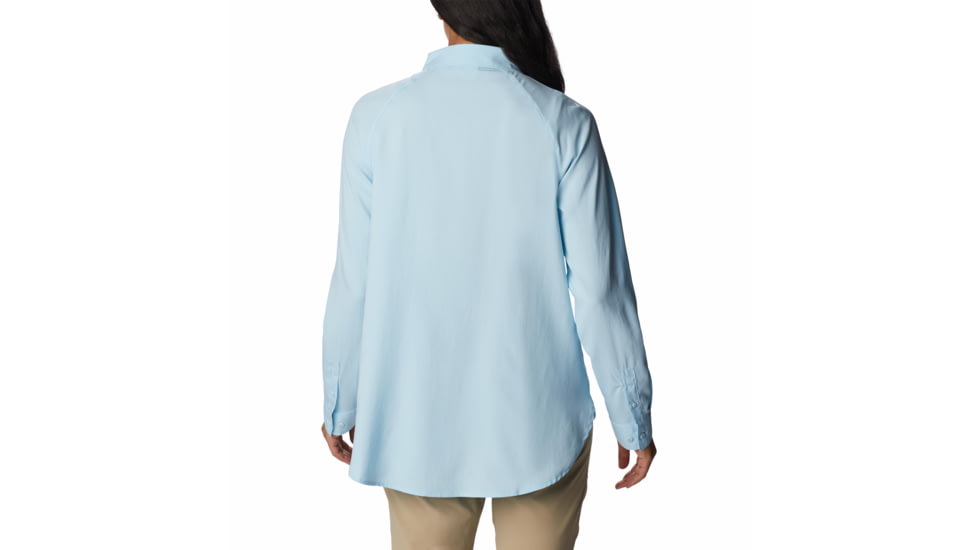 Columbia Anytime Lite LS Shirt - Womens, Spring Blue, Small, 2032751490SpringBlueS