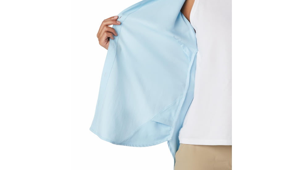 Columbia Anytime Lite LS Shirt - Womens, Spring Blue, Small, 2032751490SpringBlueS