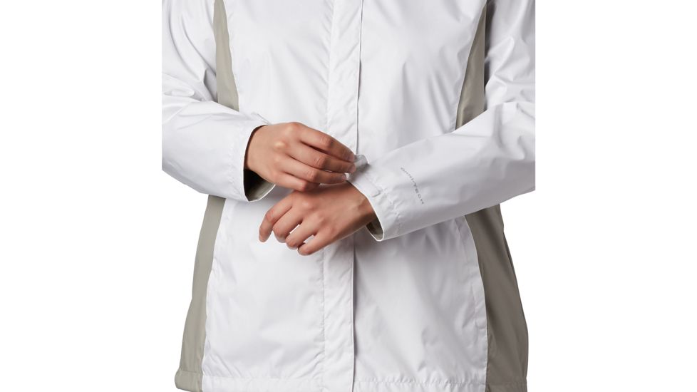 Columbia Arcadia II Jacket - Womens, White, Flint Grey, 1X, 153411-101-1X