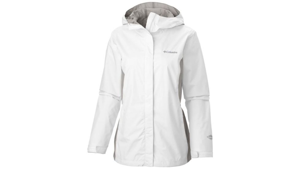 Columbia Arcadia II Rain Jacket - Women's, White/Flint Grey, Extra Small, 1534111101-XS