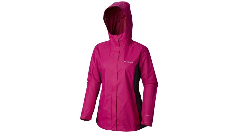 Columbia Arcadia II Rain Jacket - Women's, Haute Pink, Shark, Medium, 1534111627-M