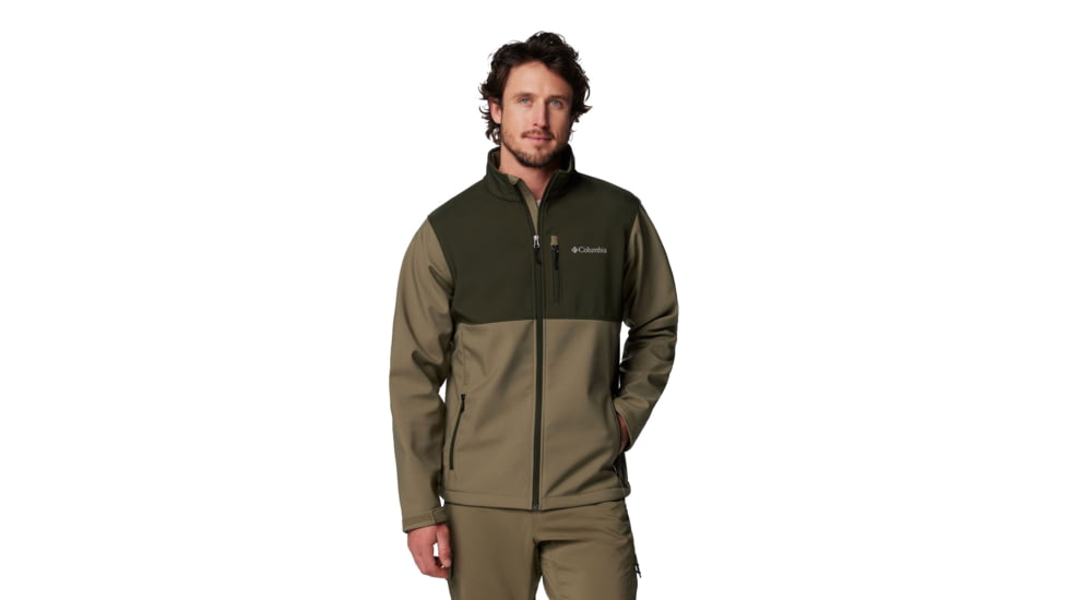 Columbia Ascender Softshell Jacket - Men's, Stone Green/Greenscape, Extra Large, 1556531398-398-XL