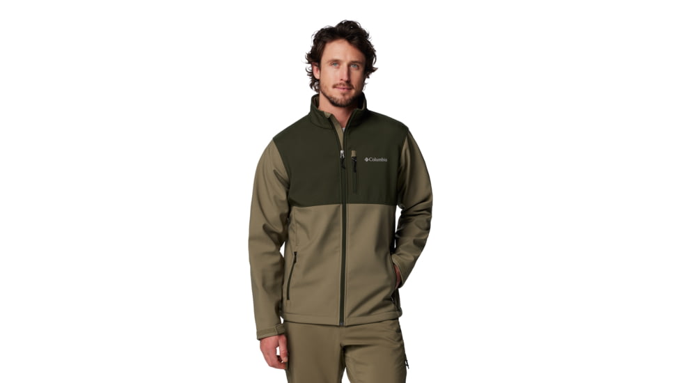 Columbia Ascender Softshell Jacket - Men's, Stone Green/Greenscape, Large, 1556531398-398-L