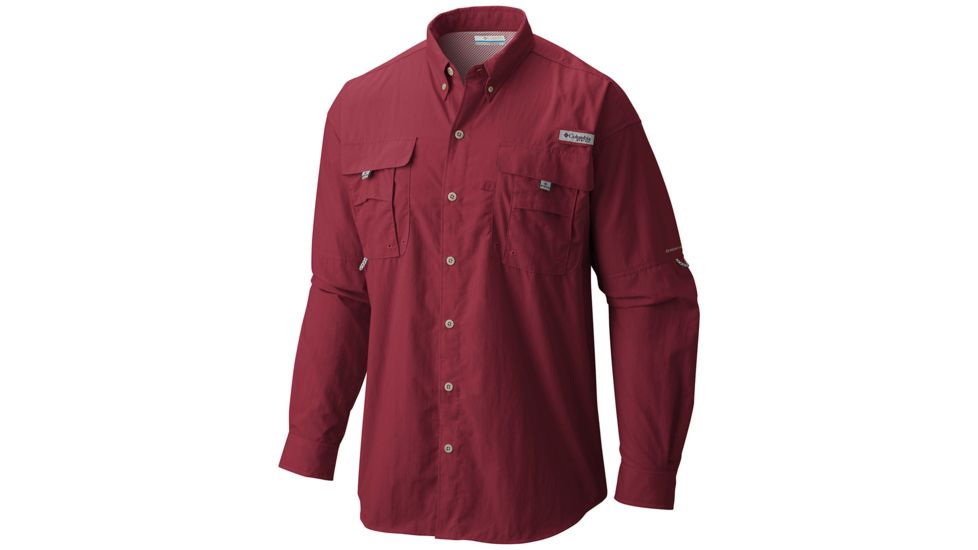 Columbia Bahama II Long Sleeve Shirt - Mens, Beet, Extra Small, 101162-607-XS