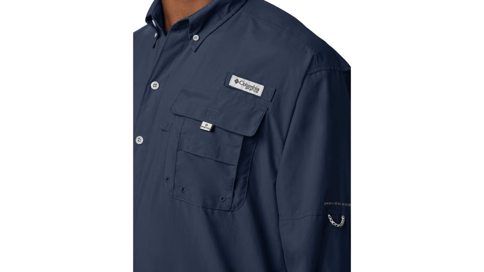 Columbia Bahama II Long Sleeve Shirt - Mens, Collegiate Navy, Extra Small, 101162-464-XS