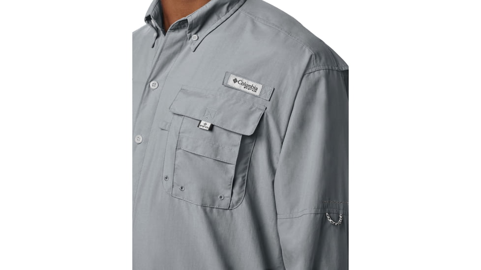 Columbia Bahama II Long Sleeve Shirt - Mens, Cool Grey, Extra Small, 101162-019-XS