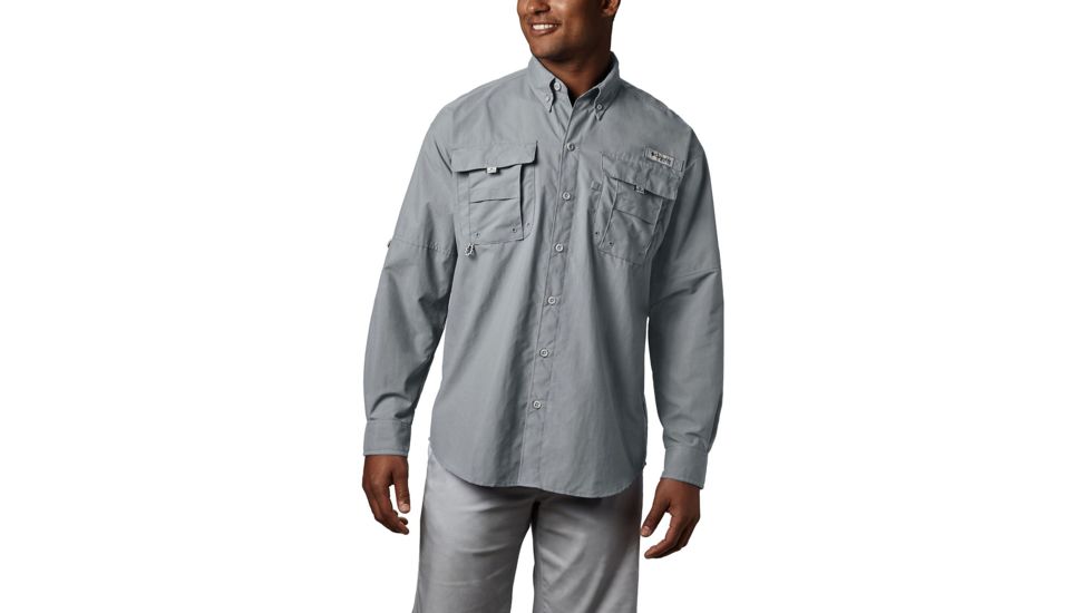 Columbia Bahama II Long Sleeve Shirt - Mens, Cool Grey, Extra Small, 101162-019-XS
