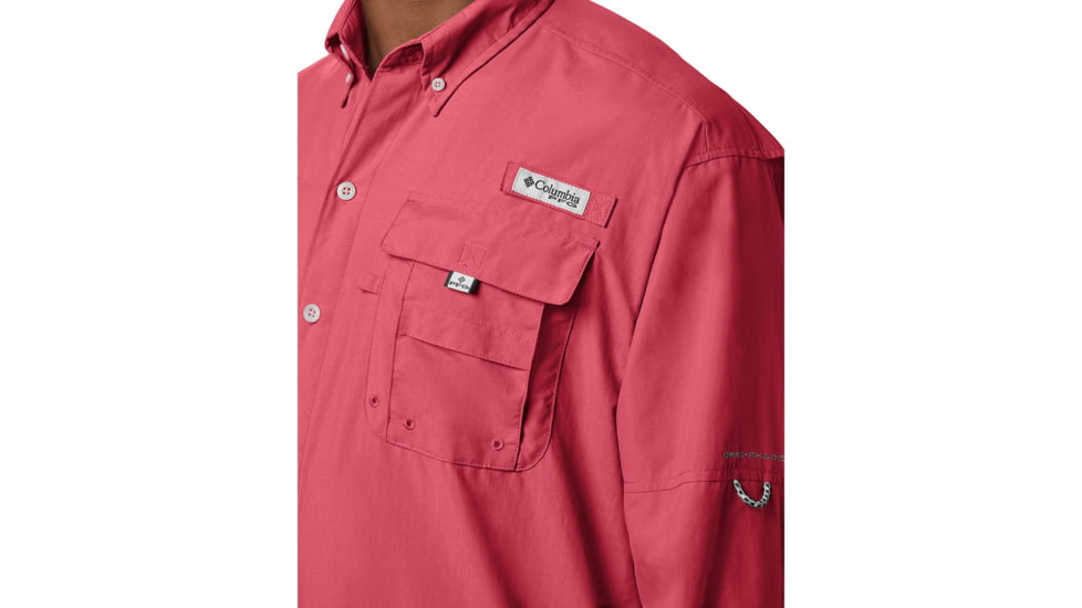 Columbia Bahama II Long Sleeve Shirt - Mens, Sunset Red, Extra Small, 101162-683-XS