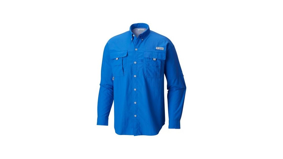 Columbia Bahama II Long Sleeve Shirt - Men's, Vivid Blue, Extra Small, 101162-487-XS