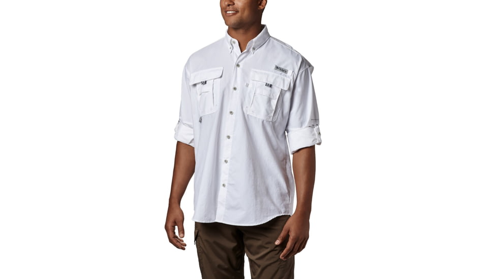 Columbia Bahama II Long Sleeve Shirt - Mens, White, Extra Small, 101162-100-XS