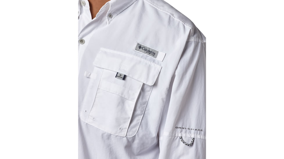 Columbia Bahama II Long Sleeve Shirt - Mens, White, Extra Small, 101162-100-XS