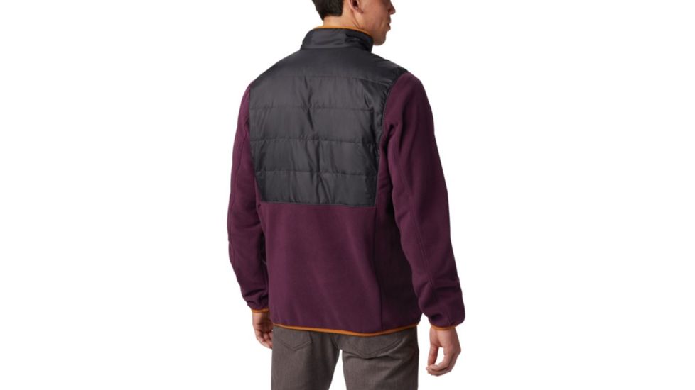 Columbia Basin Butte Fleece Full Zip - Mens, Black Cherry, Shark, Medium, 1861601522-M
