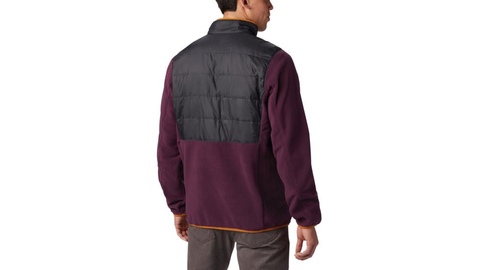Columbia Basin Butte Fleece Full Zip - Mens, Black Cherry, Shark, Medium, 1861601522-M