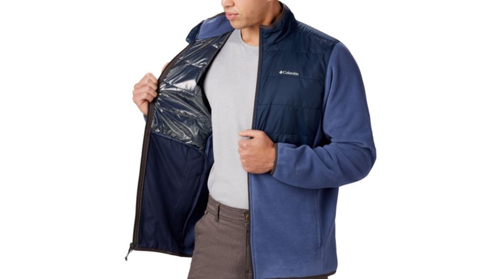 Columbia Basin Butte Fleece Full Zip - Mens, Dark Mountain, Collegiate Navy, Small, 1861601478-S