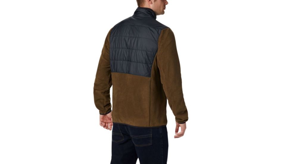 Columbia Basin Butte Fleece Full Zip - Mens, Olive Green, Black, Small, 1861601319-S