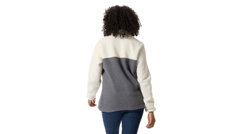 Columbia Benton Springs Half Snap Fleece Pullover - Womens, City Grey Heather/Chalk, Large, 1860991023CityGryHth,ChalkL