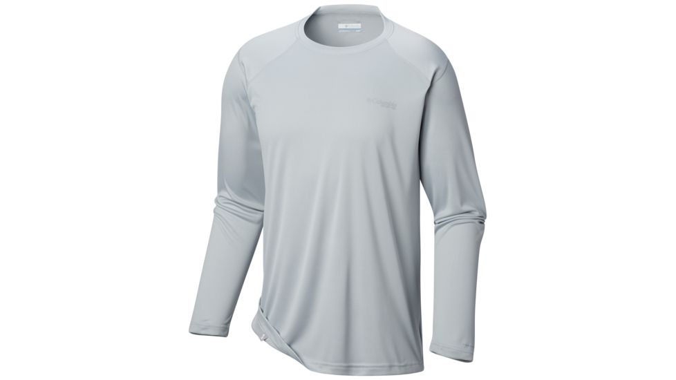 Columbia Blood and Guts III Long Sleeve Knit Shirt - Mens, Cool Grey, Medium, 1577171019-M