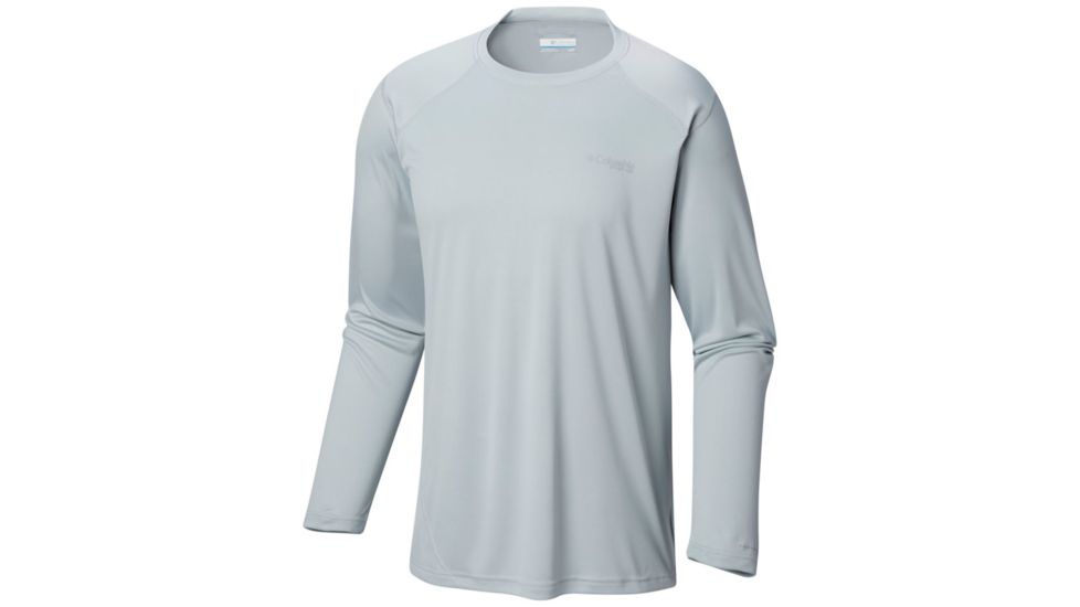 Columbia Blood and Guts III Long Sleeve Knit Shirt - Mens, Cool Grey, Medium, 1577171019-M