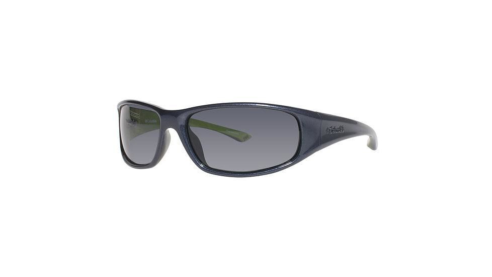 Columbia Borrego Polarized Sunglasses - Frame Carbon Blue/Apple Green, Size 62/16mm CBBORREGOPZ632