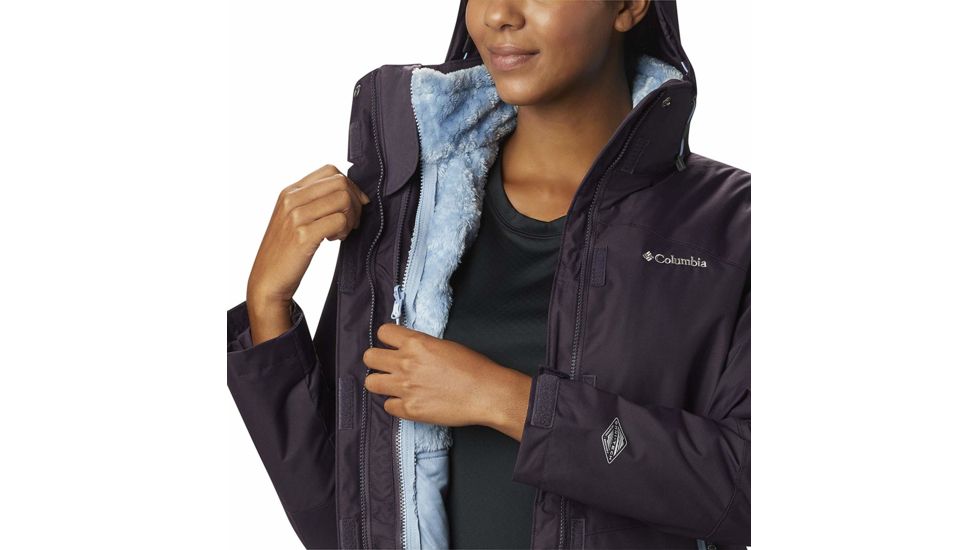 Columbia Bugaboo II Fleece Interchange Jacket, Dark Plum, 1X - Womens, 1799243506-1X