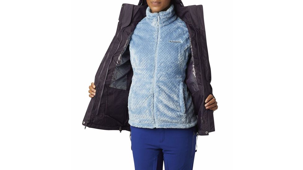 Columbia Bugaboo II Fleece Interchange Jacket, Dark Plum, 1X - Womens, 1799243506-1X