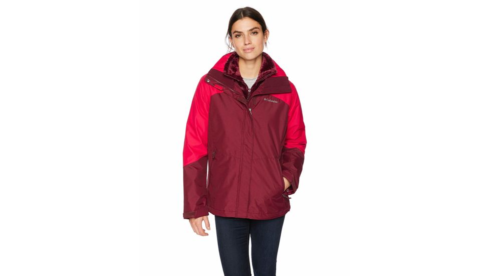 Columbia Bugaboo II Fleece Interchange Jacket, Rich Wine, Red Mercury, 1X - Womens, 1799243624-1X