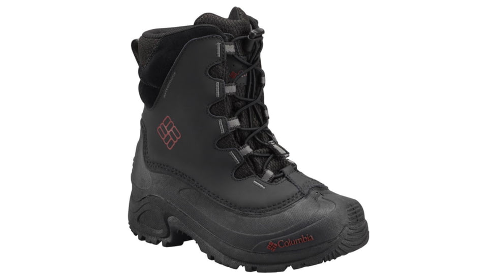 Columbia Bugaboot II Winter Boot - Boys Youth-Black/Chili-1 Youth