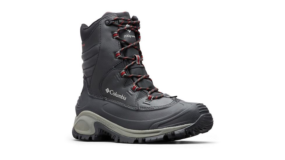 Columbia Bugaboot III Boot - Men's, Black/Bright Red, 10 US, Medium, 1791221010-10