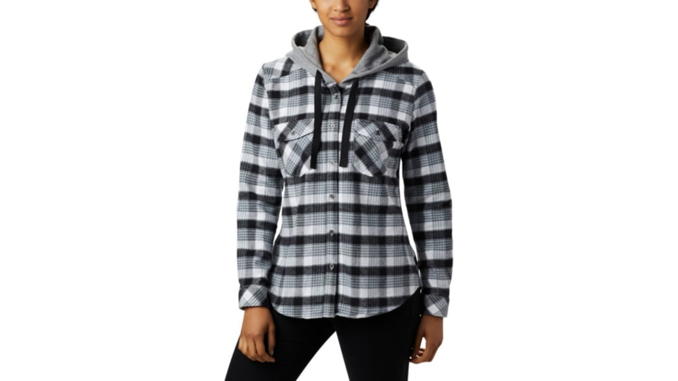 Columbia Canyon Point II Shirt Jac - Womens, Black Check, Medium, 1739321010-M