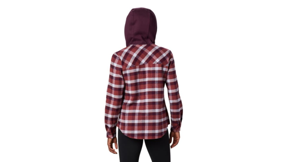 Columbia Canyon Point II Shirt Jac - Womens, Black Cherry Check, Extra Small, 1739321522-XS