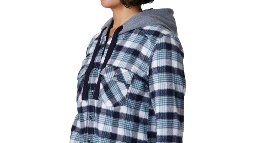 Columbia Canyon Point II Shirt Jac - Womens, Dark Nocturnal Check, Extra Small, 1739321472-XS