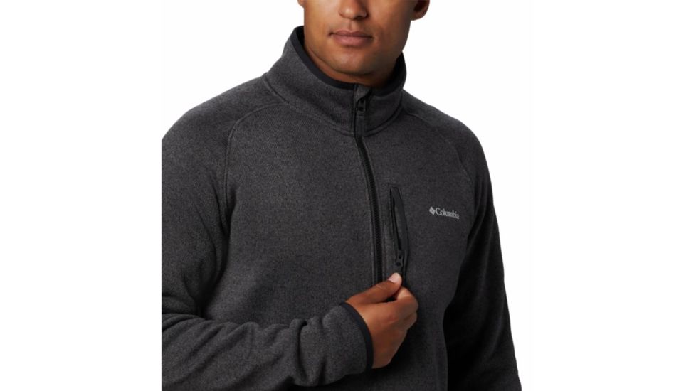 Columbia Canyon Point Sweater Fleece 1/2 Zip - Mens, Black, Extra Large, 1866681010-XL